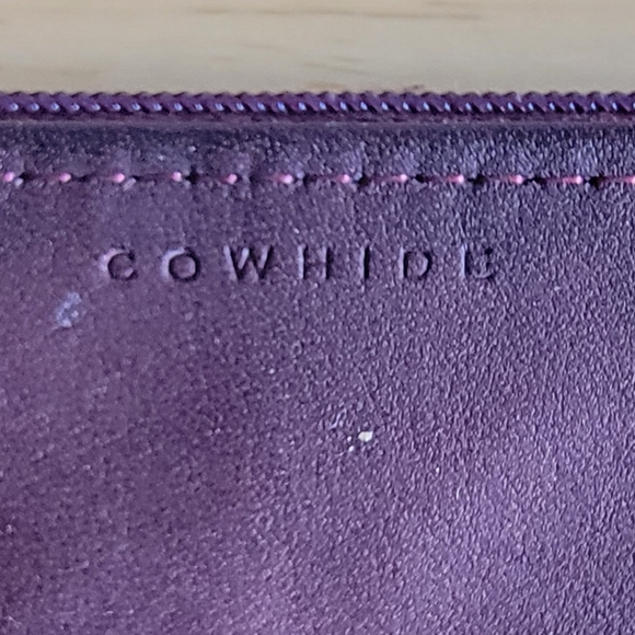 ROLFS Cowhide Maroon Leather Coin Purse - Picture 2 of 7